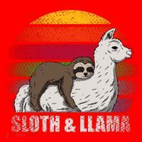 Sloth Riding LLAMA Santa Hat thumb 1