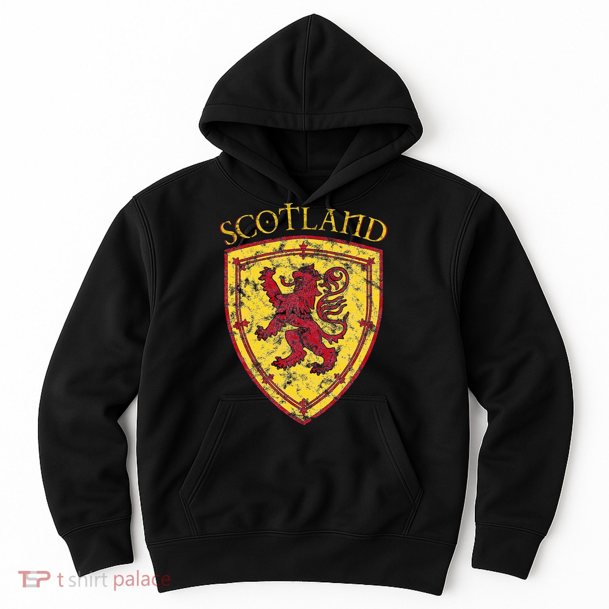 Scottish Rampant Lion Scotland Coat Of Arms Banner Hoodie