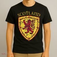 Scottish Rampant Lion Scotland Coat Of Arms Banner T-Shirt thumb 3