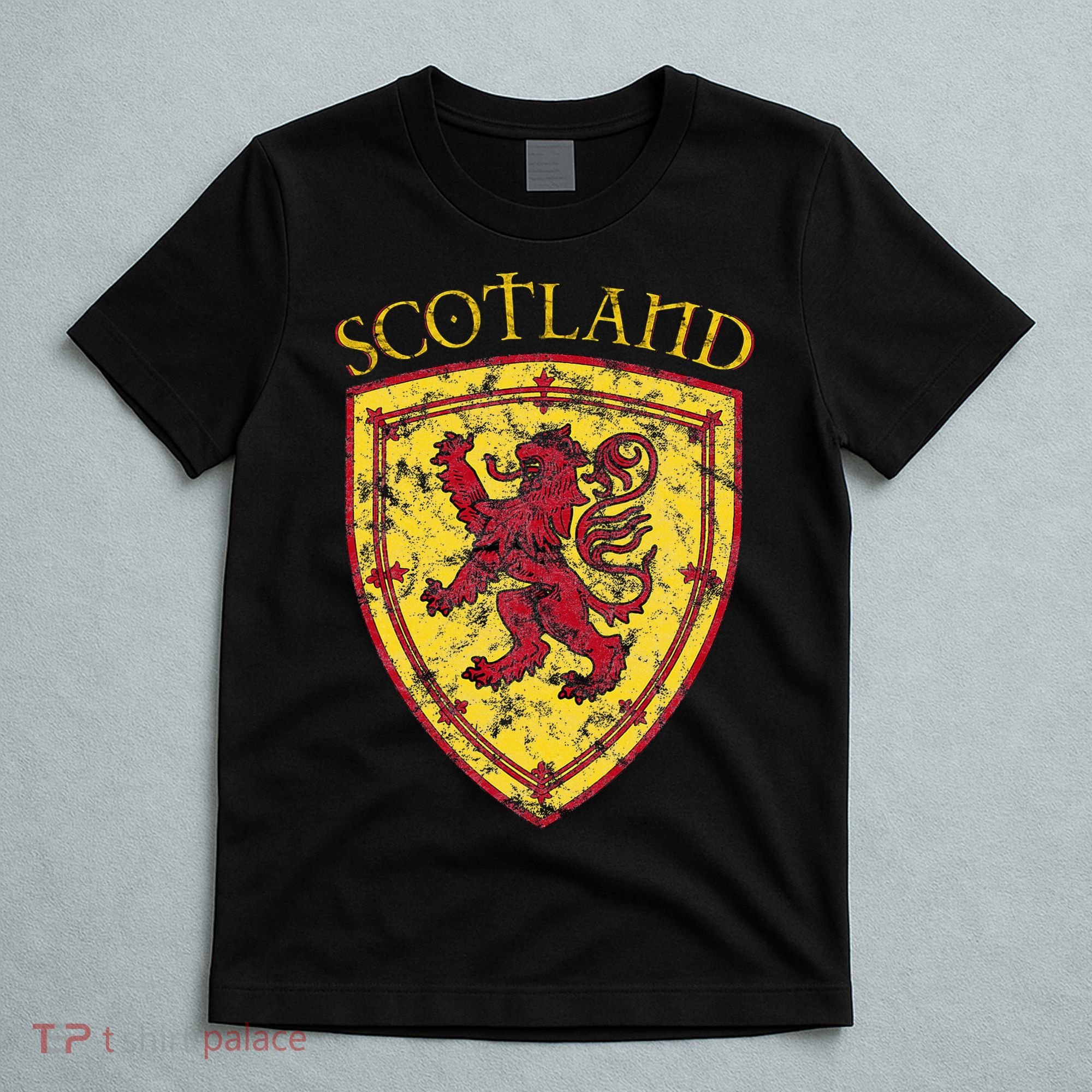 Scottish Rampant Lion Scotland Coat Of Arms Banner T-Shirt