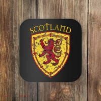 Scottish Rampant Lion Scotland Coat Of Arms Banner Coaster thumb 0