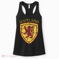 Scottish Rampant Lion Scotland Coat Of Arms Banner Women's Tank Top thumb 0