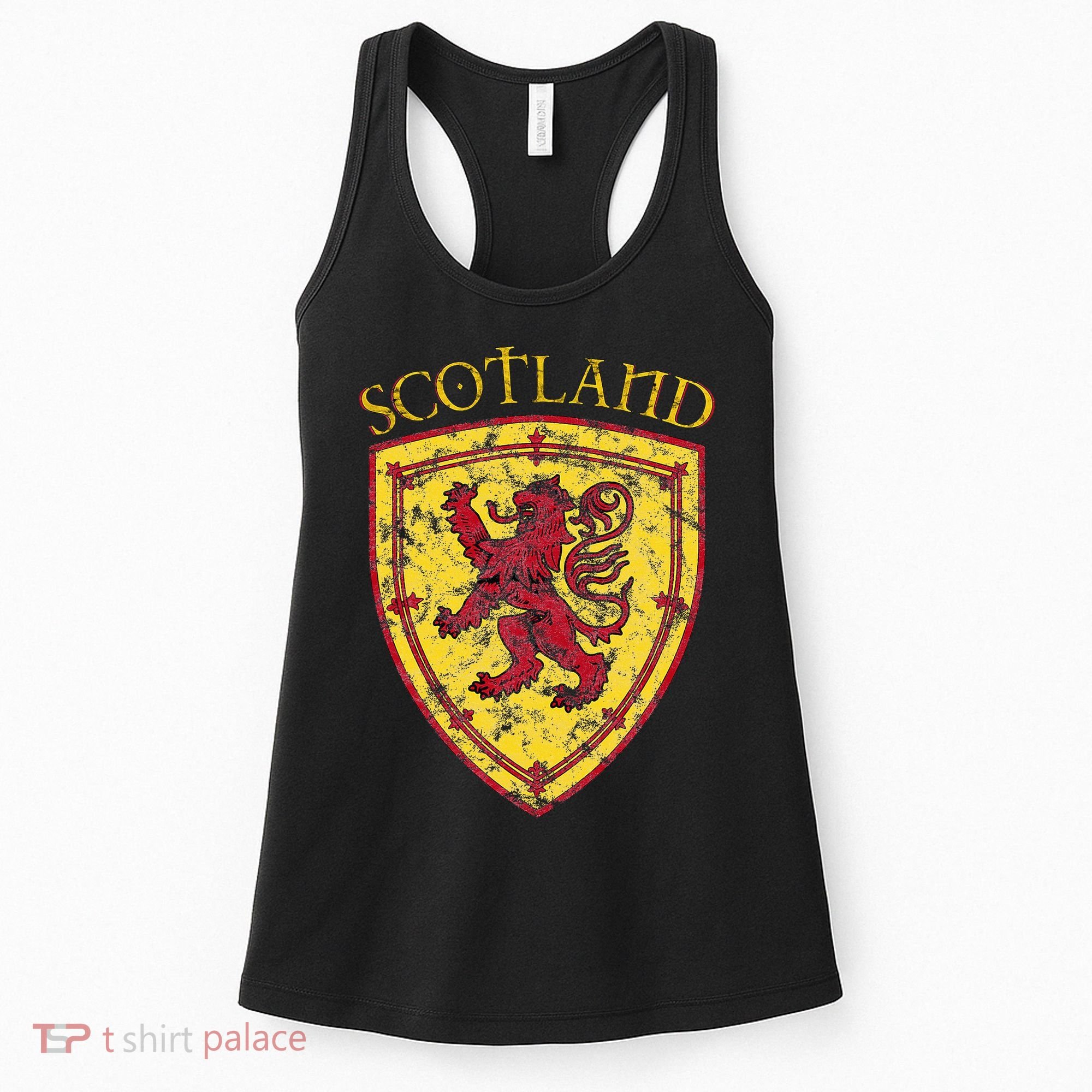 Scottish Rampant Lion Scotland Coat Of Arms Banner Women's Tank Top