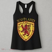 Scottish Rampant Lion Scotland Coat Of Arms Banner Women's Tank Top thumb 3