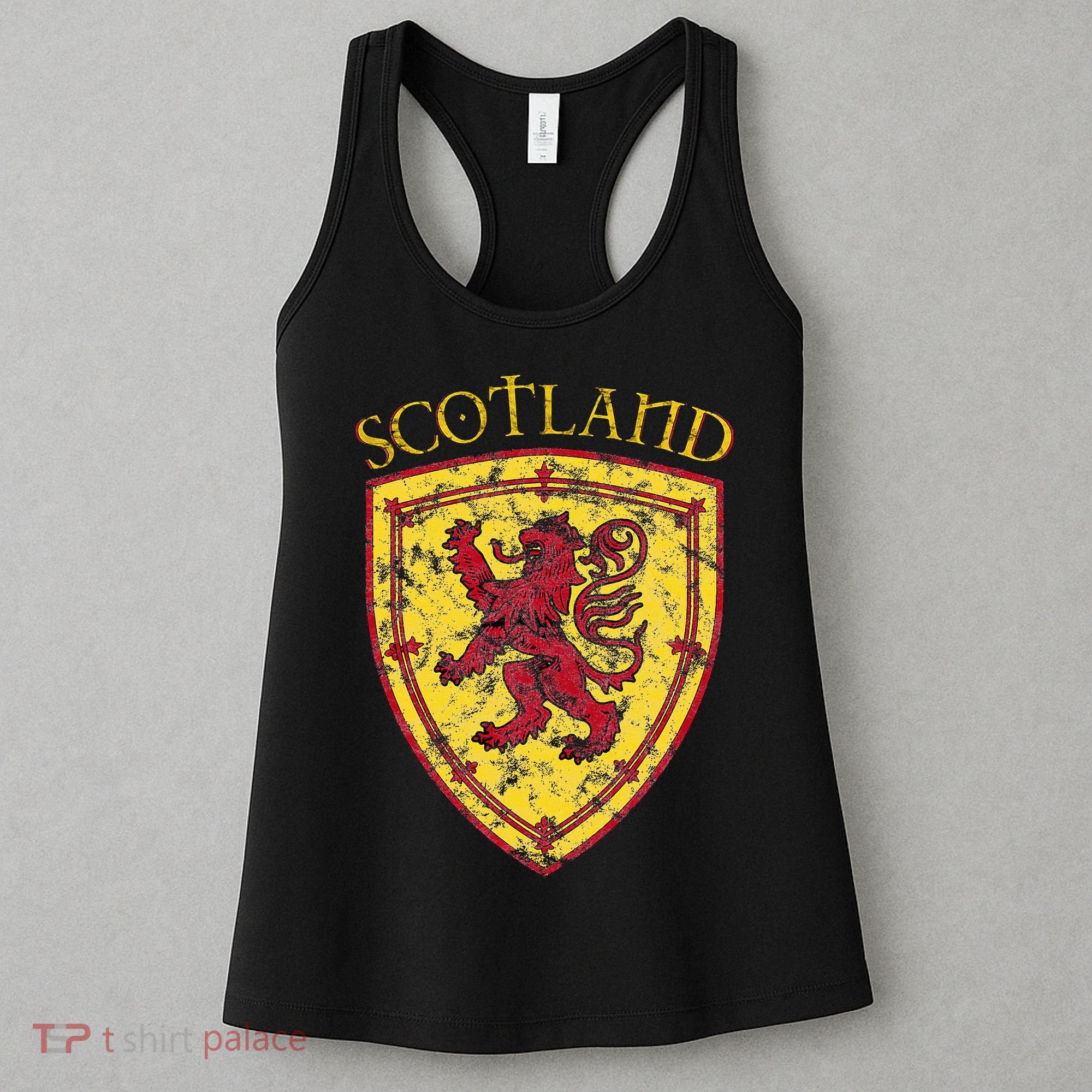 Scottish Rampant Lion Scotland Coat Of Arms Banner Women's Tank Top