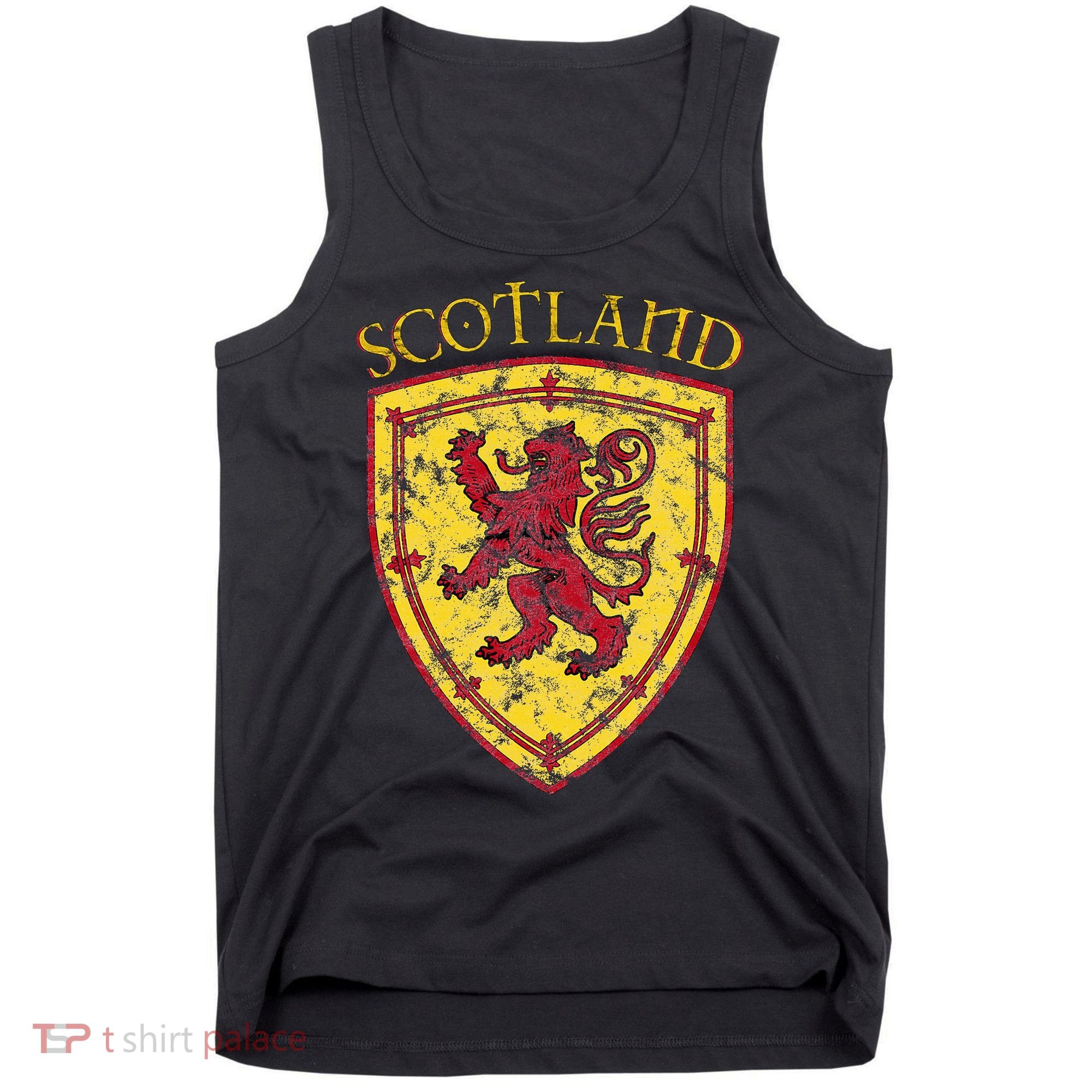 Scottish Rampant Lion Scotland Coat Of Arms Banner Tank Top