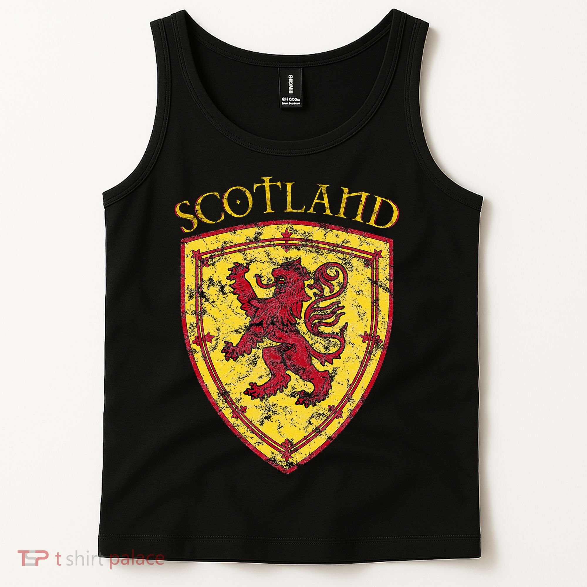 Scottish Rampant Lion Scotland Coat Of Arms Banner Tank Top