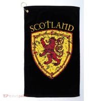 Scottish Rampant Lion Scotland Coat Of Arms Banner Golf Towel thumb 0