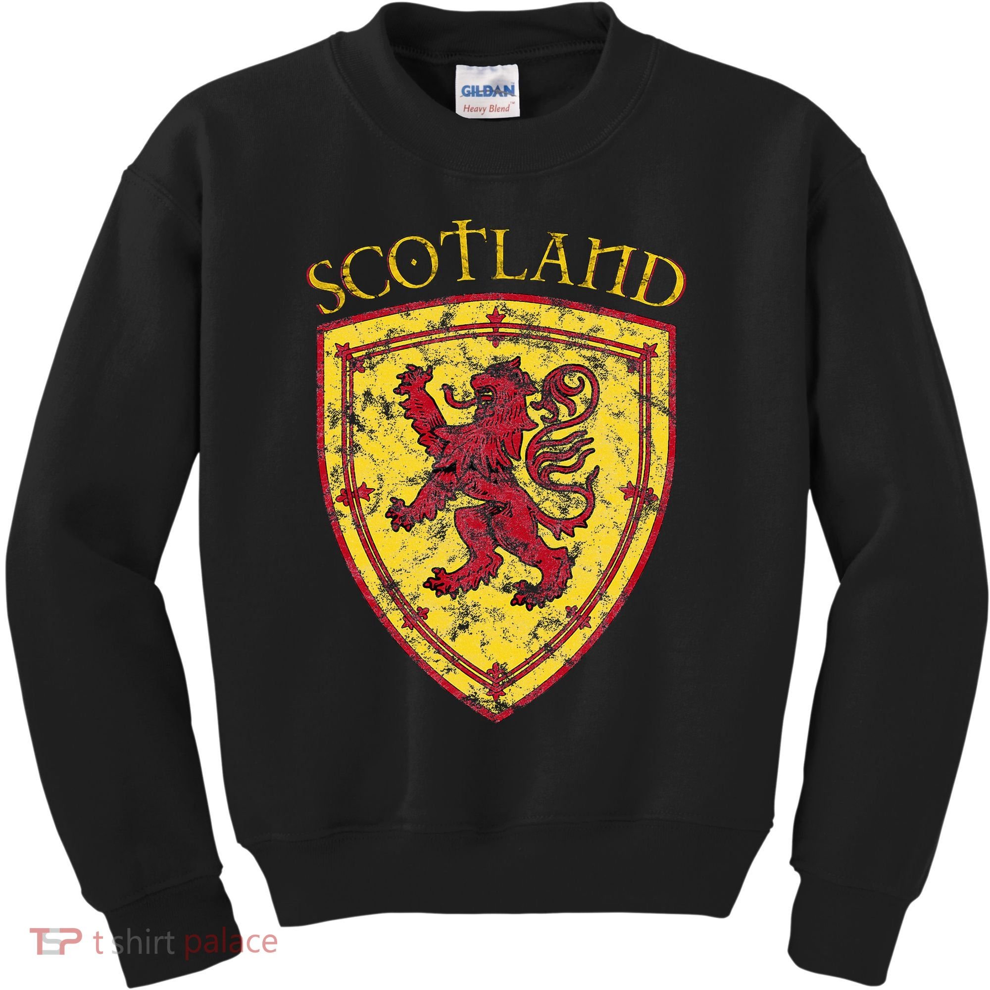 Scottish Rampant Lion Scotland Coat Of Arms Banner Kids Sweatshirt