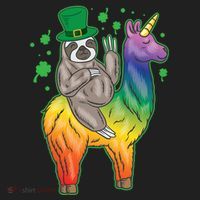 Sloth Rainbow Leprechaun Women's Sweatshirt thumb 2
