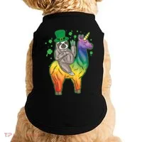 Sloth Rainbow Leprechaun Doggie Tank thumb 0