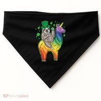 Sloth Rainbow Leprechaun USA-Made Doggie Bandana thumb 0