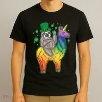 Sloth Rainbow Leprechaun T-Shirt thumb 3