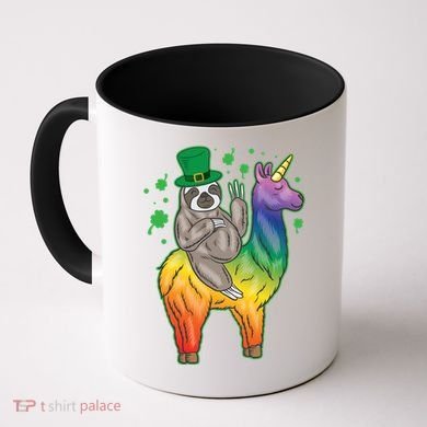 Sloth Rainbow Leprechaun Coffee Mug