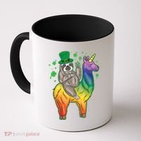 Sloth Rainbow Leprechaun Coffee Mug thumb 0