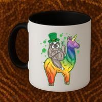 Sloth Rainbow Leprechaun Coffee Mug thumb 2