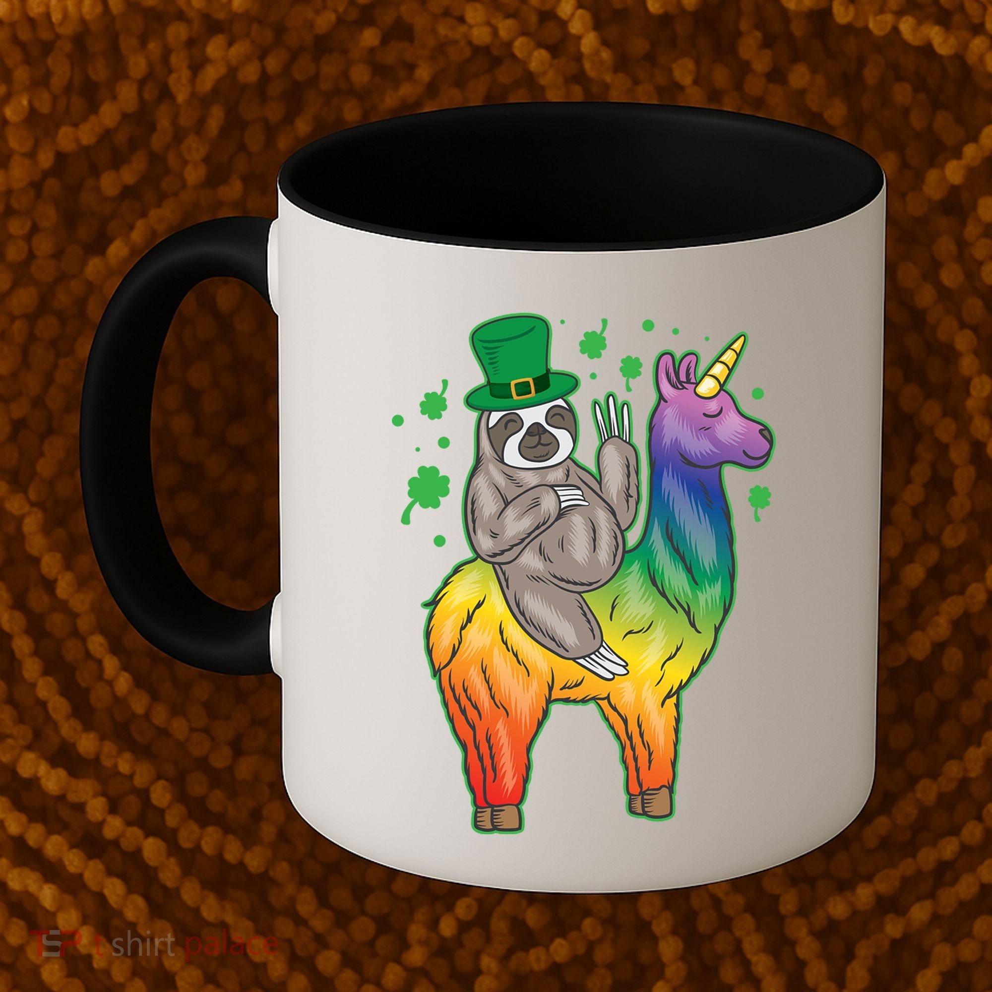 Sloth Rainbow Leprechaun Coffee Mug