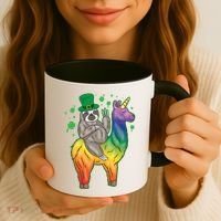 Sloth Rainbow Leprechaun Coffee Mug thumb 3