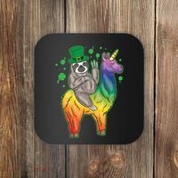 Sloth Rainbow Leprechaun Coaster thumb 0