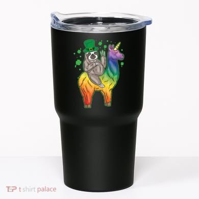Sloth Rainbow Leprechaun Tumbler