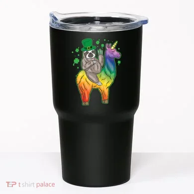 Sloth Rainbow Leprechaun Tumbler