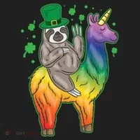 Sloth Rainbow Leprechaun Tumbler thumb 3