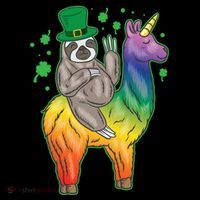 Sloth Rainbow Leprechaun Baby Bodysuit thumb 2