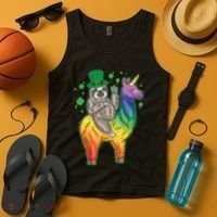 Sloth Rainbow Leprechaun Tank Top thumb 4