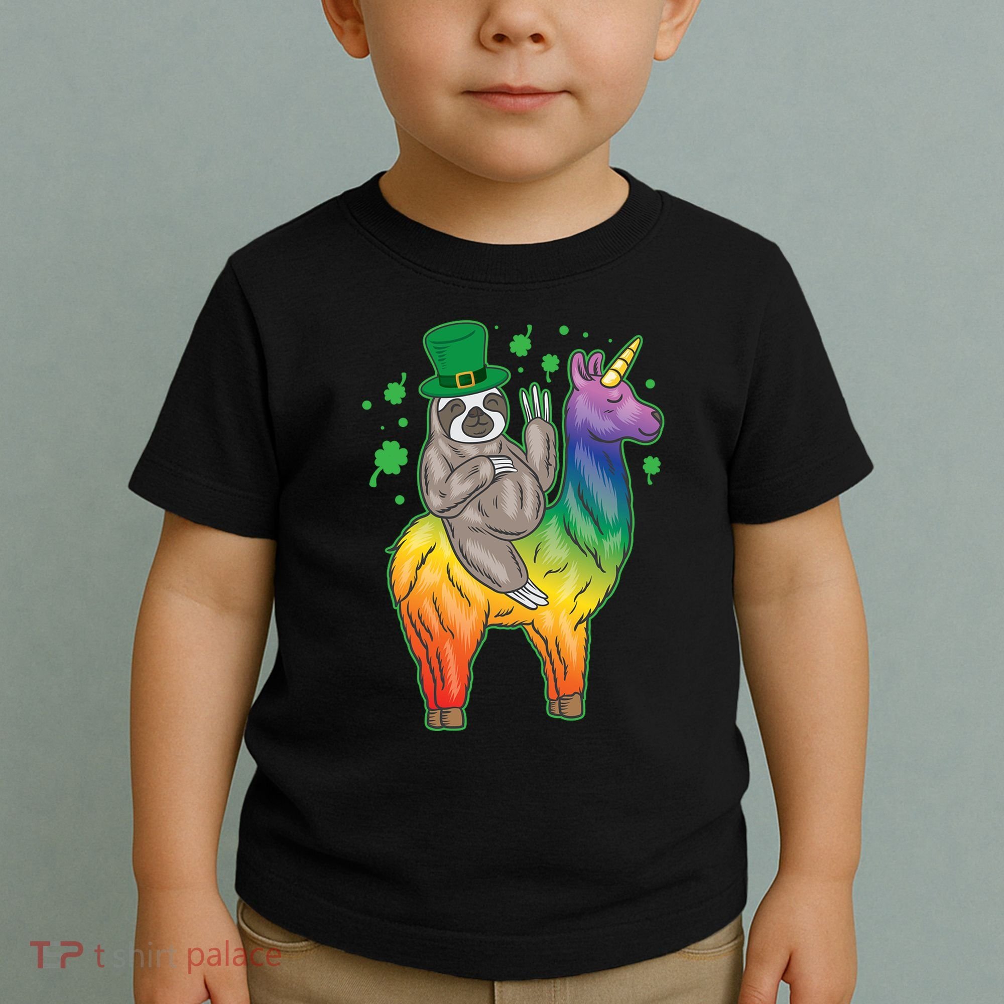Sloth Rainbow Leprechaun Toddler T-Shirt