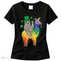 Sloth Rainbow Leprechaun Women's T-Shirt thumb 0