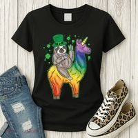 Sloth Rainbow Leprechaun Women's T-Shirt thumb 3