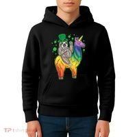 Sloth Rainbow Leprechaun Kids Hoodie thumb 4