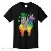 Sloth Rainbow Leprechaun Kids T-Shirt thumb 0