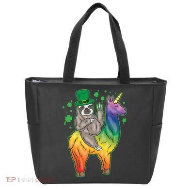 Sloth Rainbow Leprechaun Tote Bag