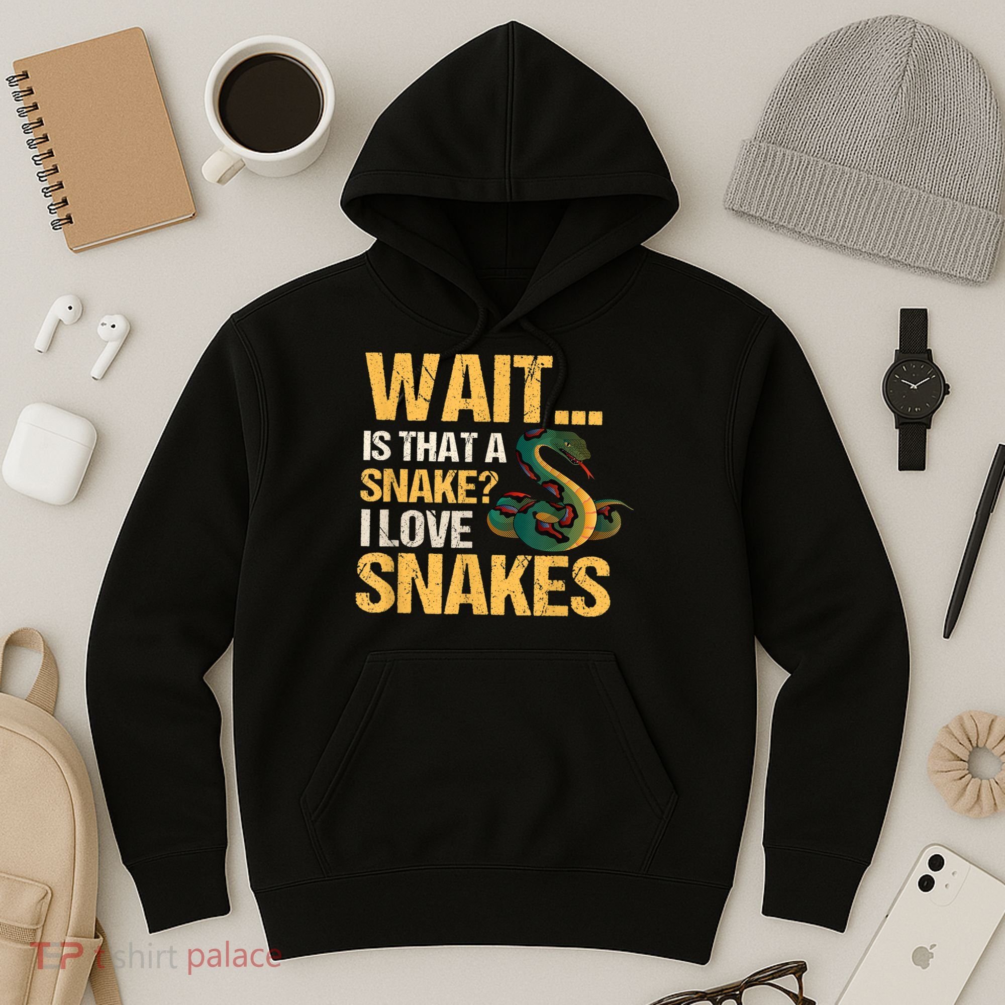 Snake Reptile Lovers Herpetologist Ophidiophilia Hoodie