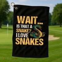 Snake Reptile Lovers Herpetologist Ophidiophilia Golf Towel thumb 1