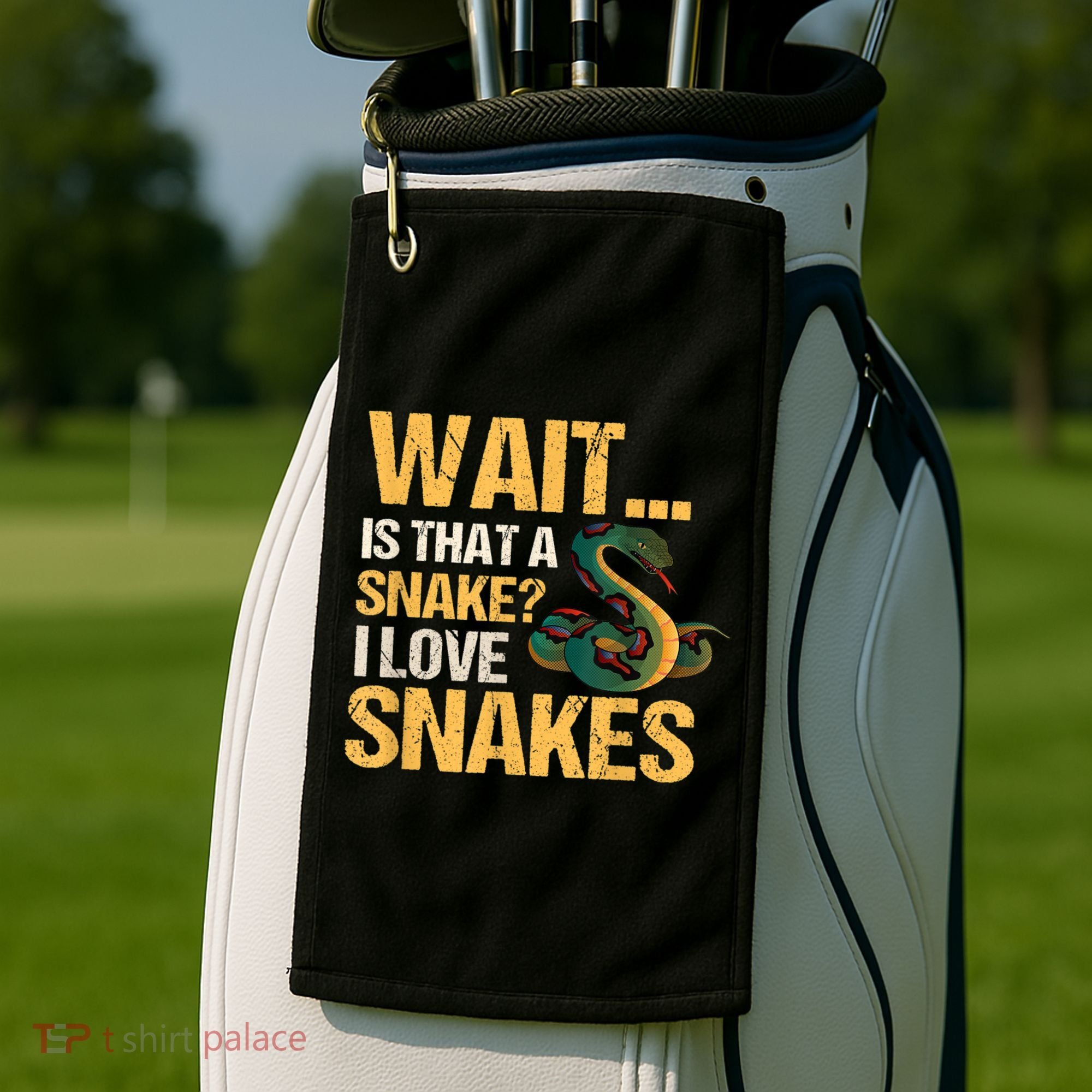 Snake Reptile Lovers Herpetologist Ophidiophilia Golf Towel