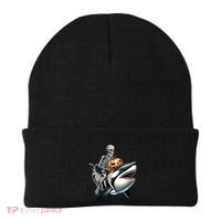 Skeleton Riding Mummy Orca Halloween Whale Great Gift Beanie thumb 0