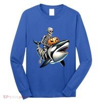 Skeleton Riding Mummy Orca Halloween Whale Great Gift Long Sleeve Shirt thumb 0