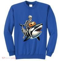 Skeleton Riding Mummy Orca Halloween Whale Great Gift Sweatshirt thumb 0