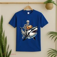 Skeleton Riding Mummy Orca Halloween Whale Great Gift T-Shirt thumb 2