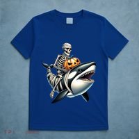 Skeleton Riding Mummy Orca Halloween Whale Great Gift T-Shirt thumb 5