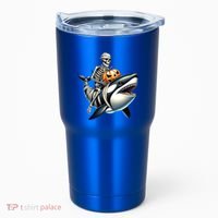 Skeleton Riding Mummy Orca Halloween Whale Great Gift Tumbler thumb 0