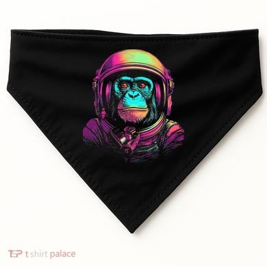Synthwave Retrowave Monkey Astronaut Retro 1980s Graphic USA-Made Doggie Bandana