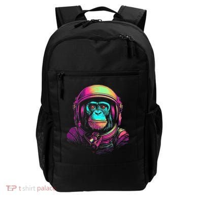 Synthwave Retrowave Monkey Astronaut Retro 1980s Graphic Backpack