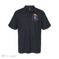 Synthwave Retrowave Monkey Astronaut Retro 1980s Graphic Polo thumb 0