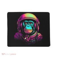 Synthwave Retrowave Monkey Astronaut Retro 1980s Graphic Mousepad thumb 0