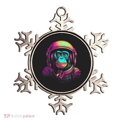 Synthwave Retrowave Monkey Astronaut Retro 1980s Graphic Ornament