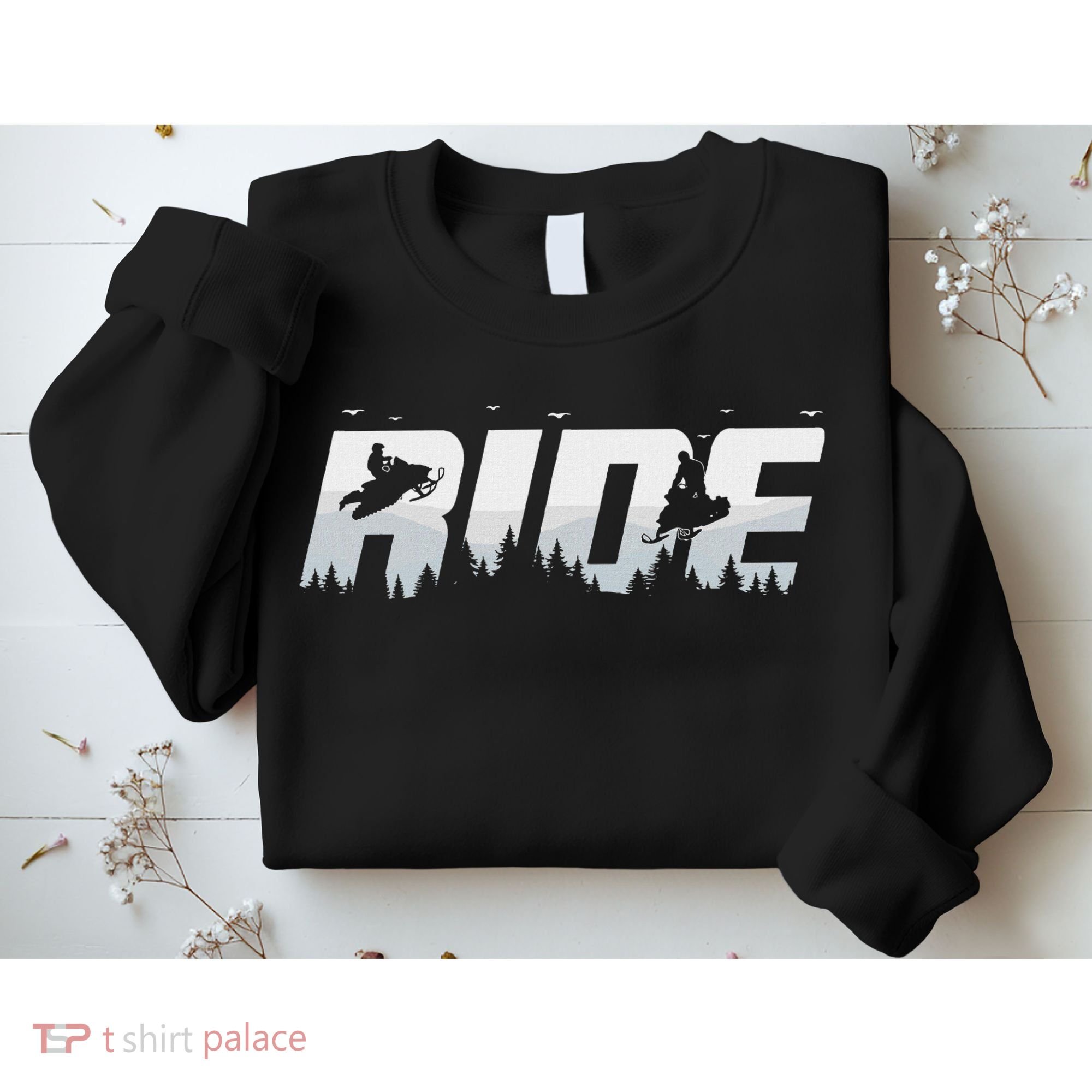 Snowmobile Ride Motor Sled Racing Winter Mountain Sports Fan Sweatshirt