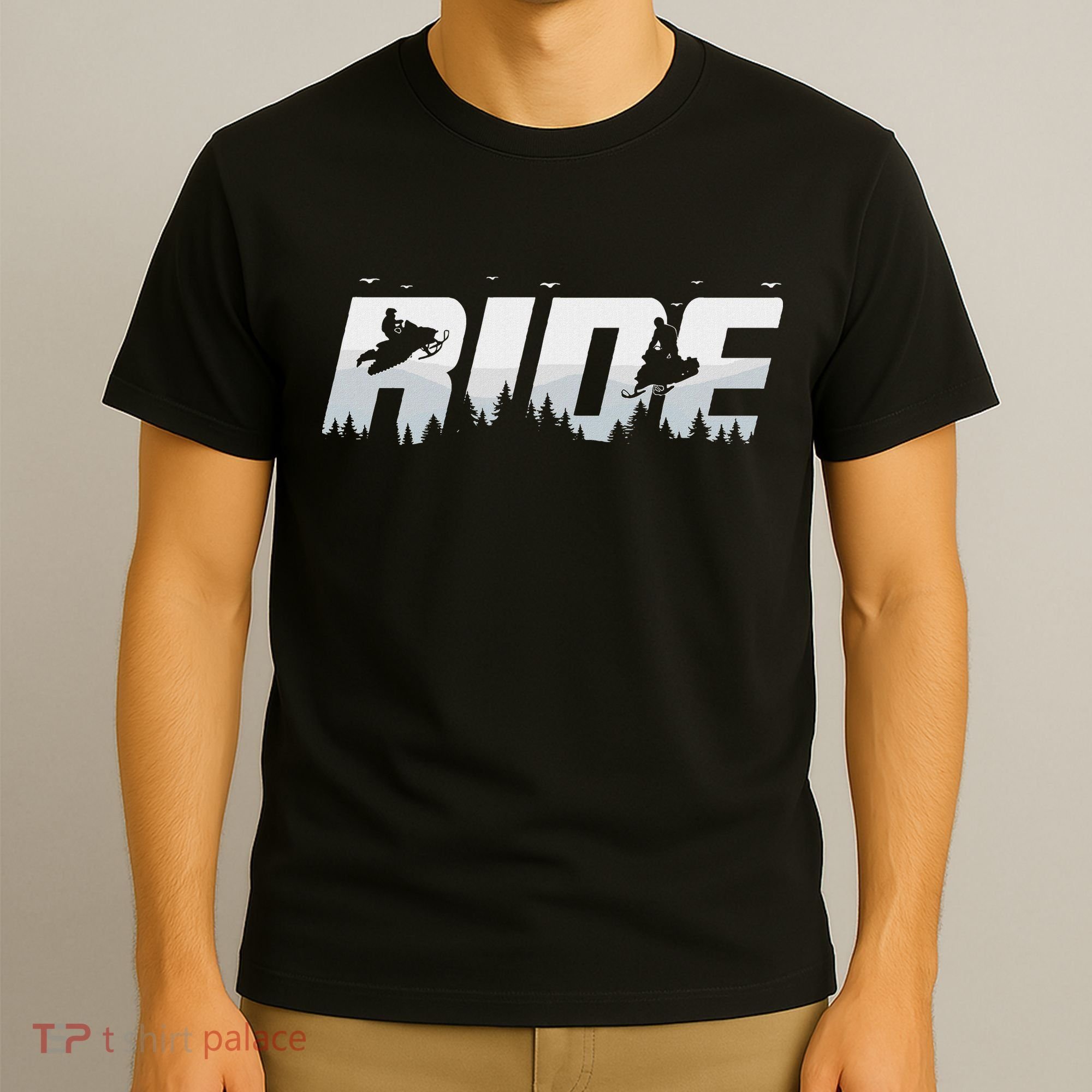 Snowmobile Ride Motor Sled Racing Winter Mountain Sports Fan T-Shirt
